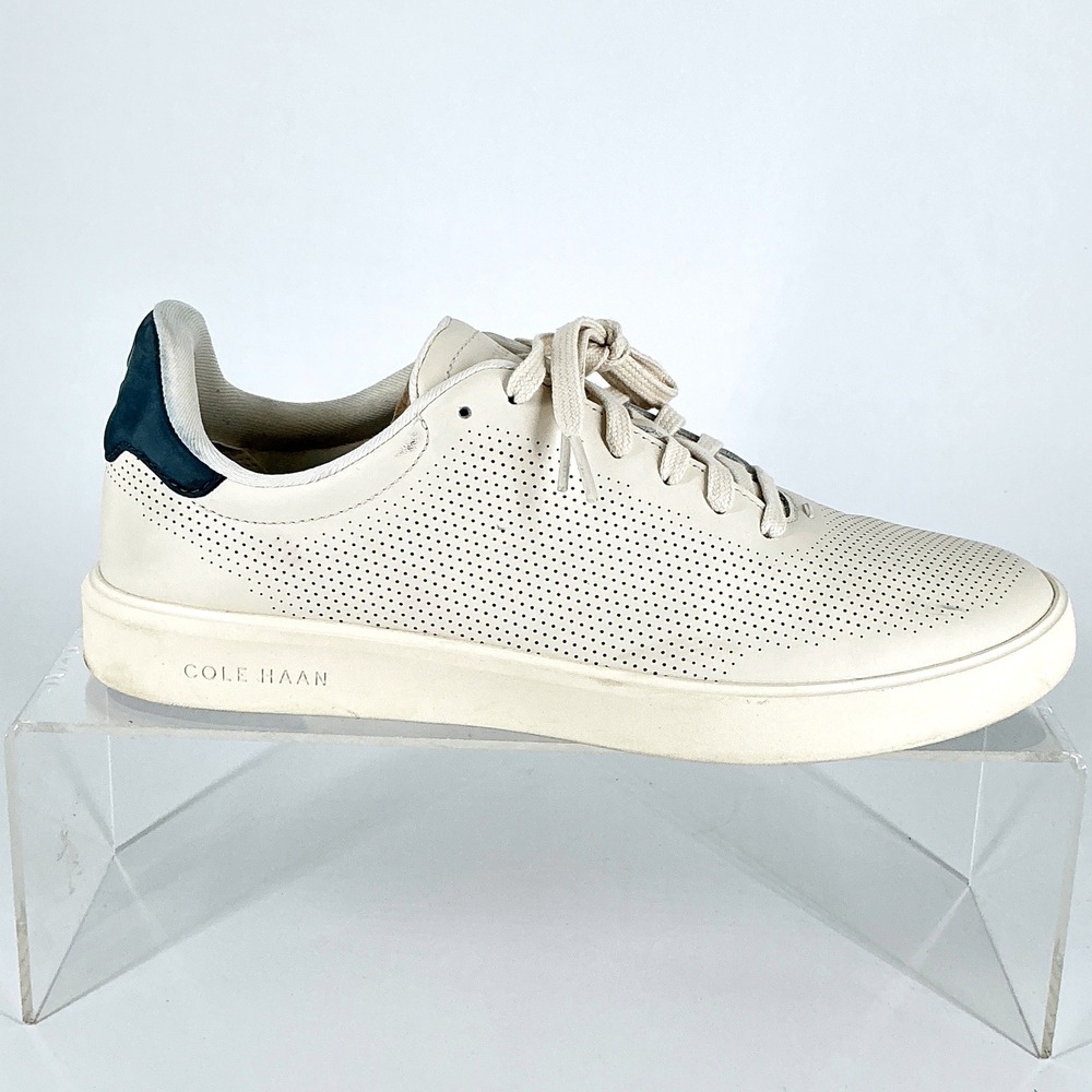 Cole Haan Grand Crosscourt Mens Size 9 Birch Perforated Leather Low Top Sneakers